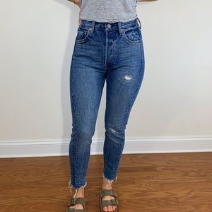 Levi’s altered 501 skinny jeans